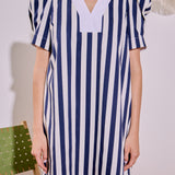 V-neck Puffy Sleeves Dress