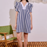 V-neck Puffy Sleeves Dress