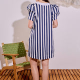 V-neck Puffy Sleeves Dress