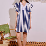 V-neck Puffy Sleeves Dress