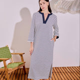 Stripe Jersey Midi Dress