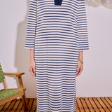 Stripe Jersey Midi Dress