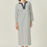 Stripe Jersey Midi Dress