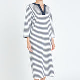 Stripe Jersey Midi Dress