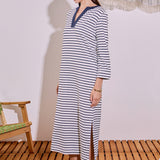 Stripe Jersey Midi Dress