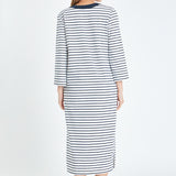 Stripe Jersey Midi Dress