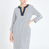 Stripe Jersey Midi Dress