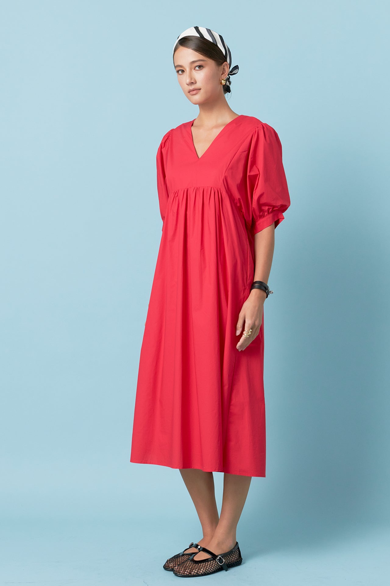 bow detail midi dress English Factory
