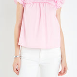 Mix Media Ruffle Top