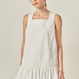 Shirring Detailed Sleeveless Dress