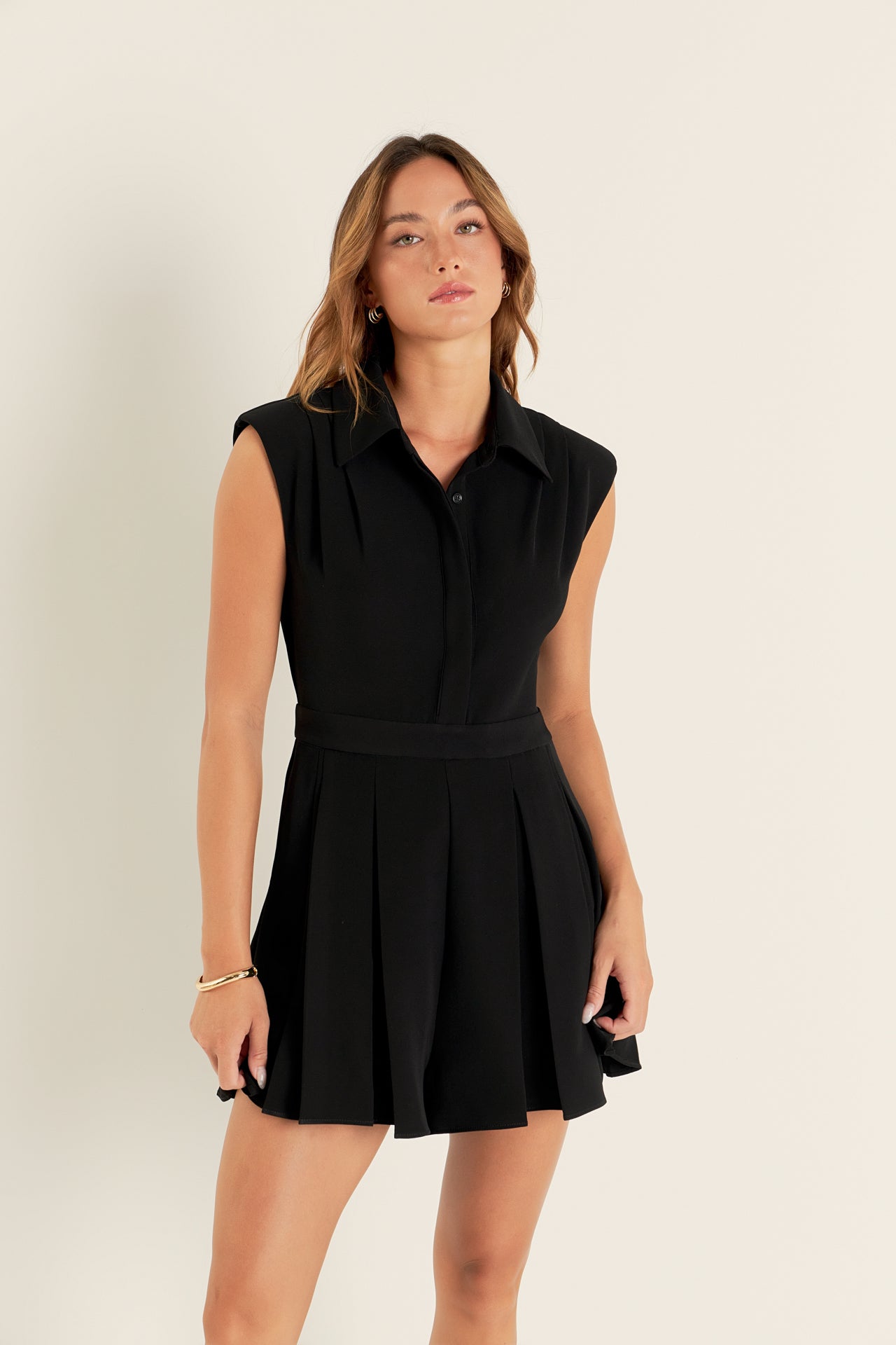 Pleated Romper – English Factory