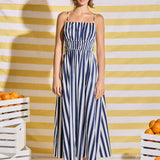 Stripe Sleeveless Maxi Dress