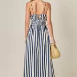 Stripe Sleeveless Maxi Dress