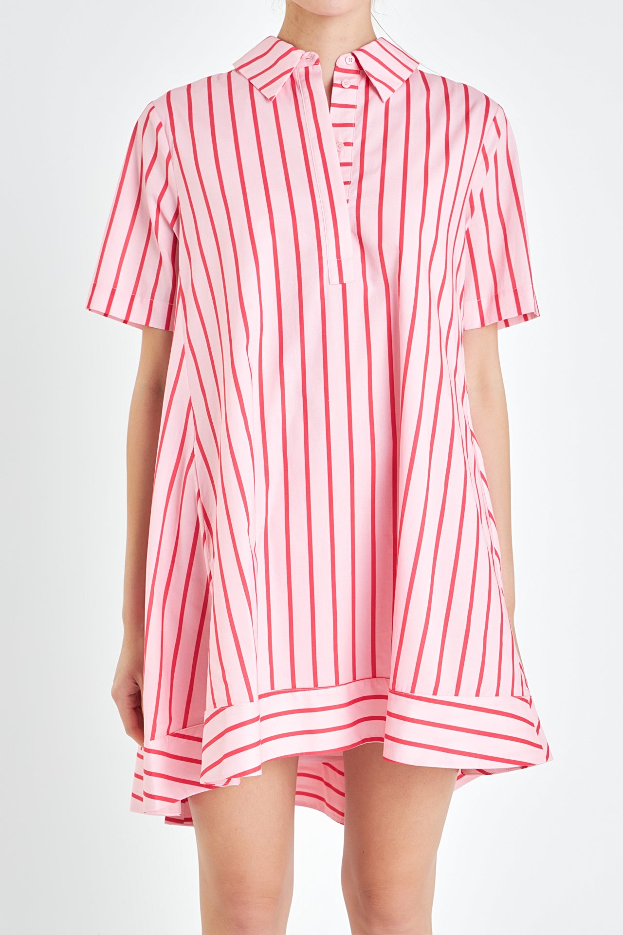 english factory a line striped dress English Factory
