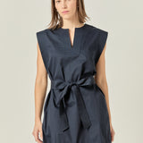 Stitch Detailed Mini Dress