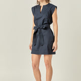 Stitch Detailed Mini Dress