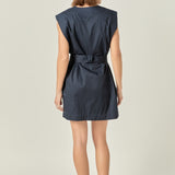 Stitch Detailed Mini Dress
