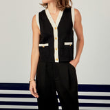 Colorblock Knit Vest