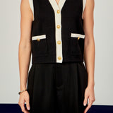 Colorblock Knit Vest