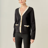 Colorblock Knit Cardigan