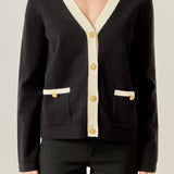 Colorblock Knit Cardigan