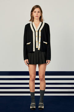 Colorblock Knit Cardigan