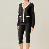 Colorblock Knit Cardigan