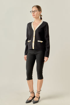 Colorblock Knit Cardigan
