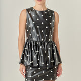 Pu Polka Dot Top