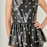 Pu Polka Dot Top