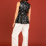 Pu Polka Dot Top