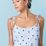 Polka Dot Sleeveless Mini Dress