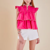 Sleeveless Tiered Top