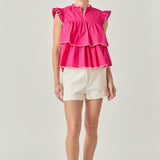 Sleeveless Tiered Top