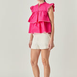 Sleeveless Tiered Top