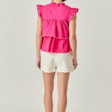 Sleeveless Tiered Top