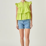 Sleeveless Tiered Top