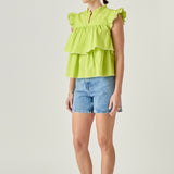 Sleeveless Tiered Top