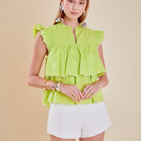 Sleeveless Tiered Top