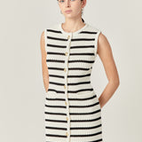 Striped Knit Vest Dress