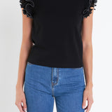 Ruffled Organza T-shirt