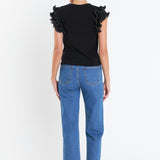 Ruffled Organza T-shirt