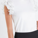 Ruffled Organza T-shirt