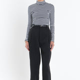 Stripe Turtle Neck Top