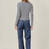 Stripe Turtle Neck Top