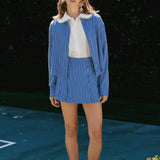 Stripe Mini Pleated Skort