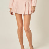 Stripe Mini Pleated Skort