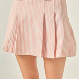 Stripe Mini Pleated Skort
