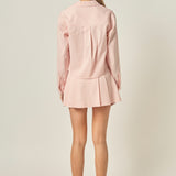 Stripe Mini Pleated Skort