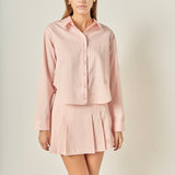 Stripe Mini Pleated Skort